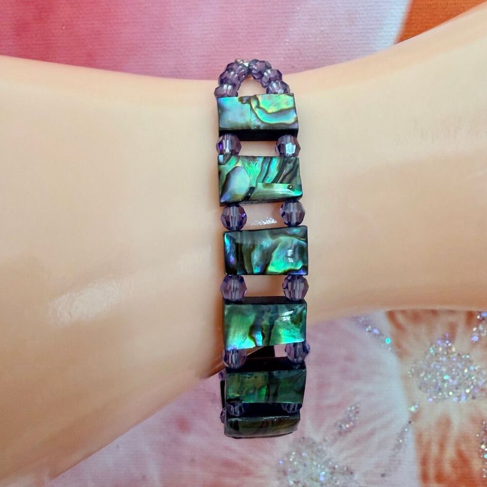 Vintage  Abalone Shell Bracelet